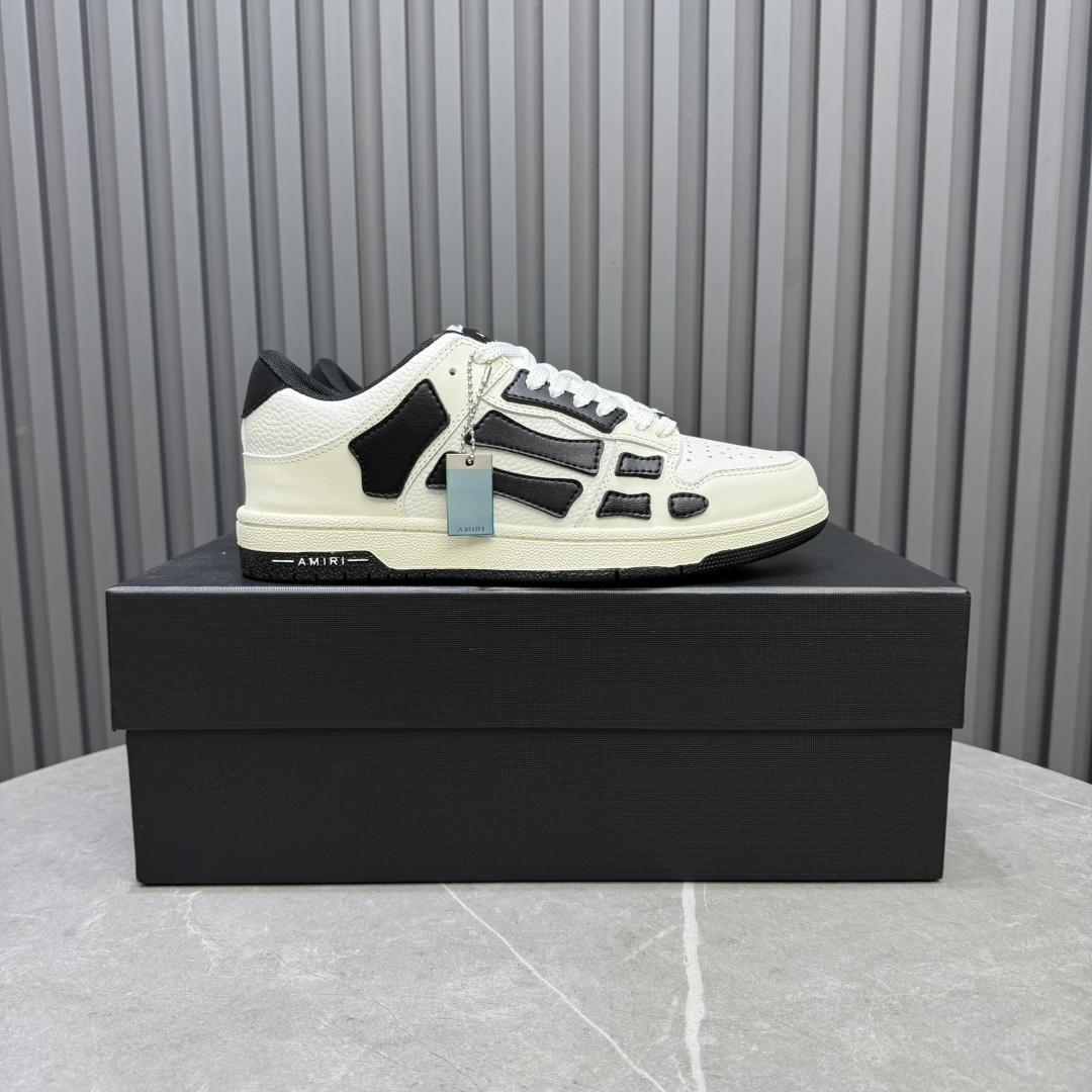 Amiri Skel-Top Low Sneaker White/Black - DopestKickz
