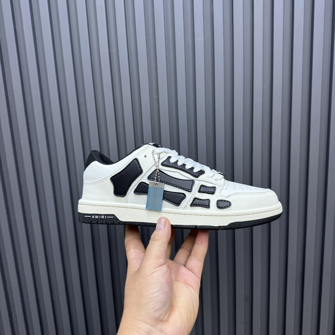Amiri Skel-Top Low Sneaker White/Black - DopestKickz