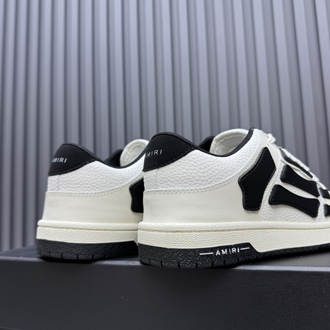 Amiri Skel-Top Low Sneaker White/Black - DopestKickz