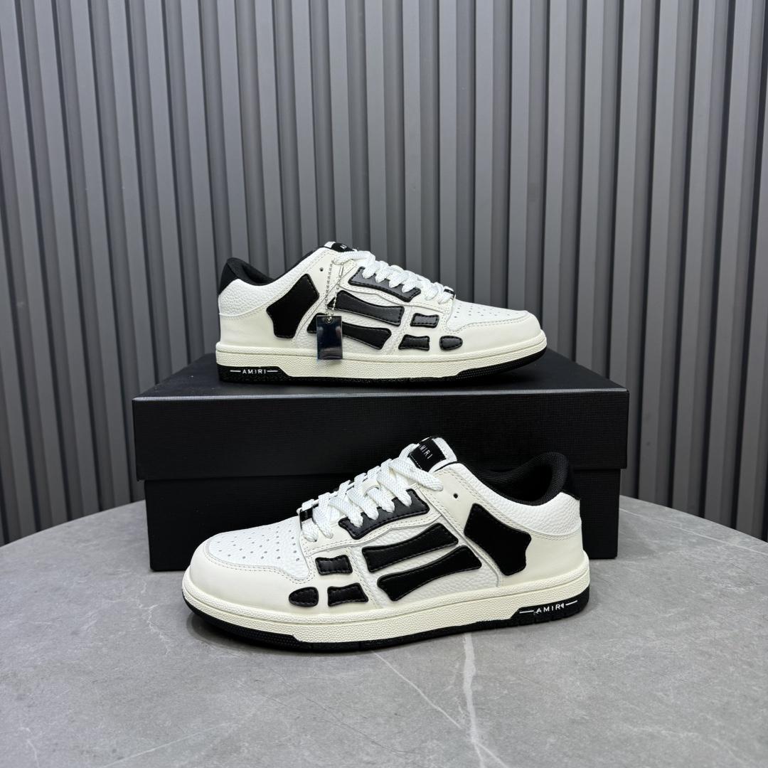 Amiri Skel-Top Low Sneaker White/Black - DopestKickz