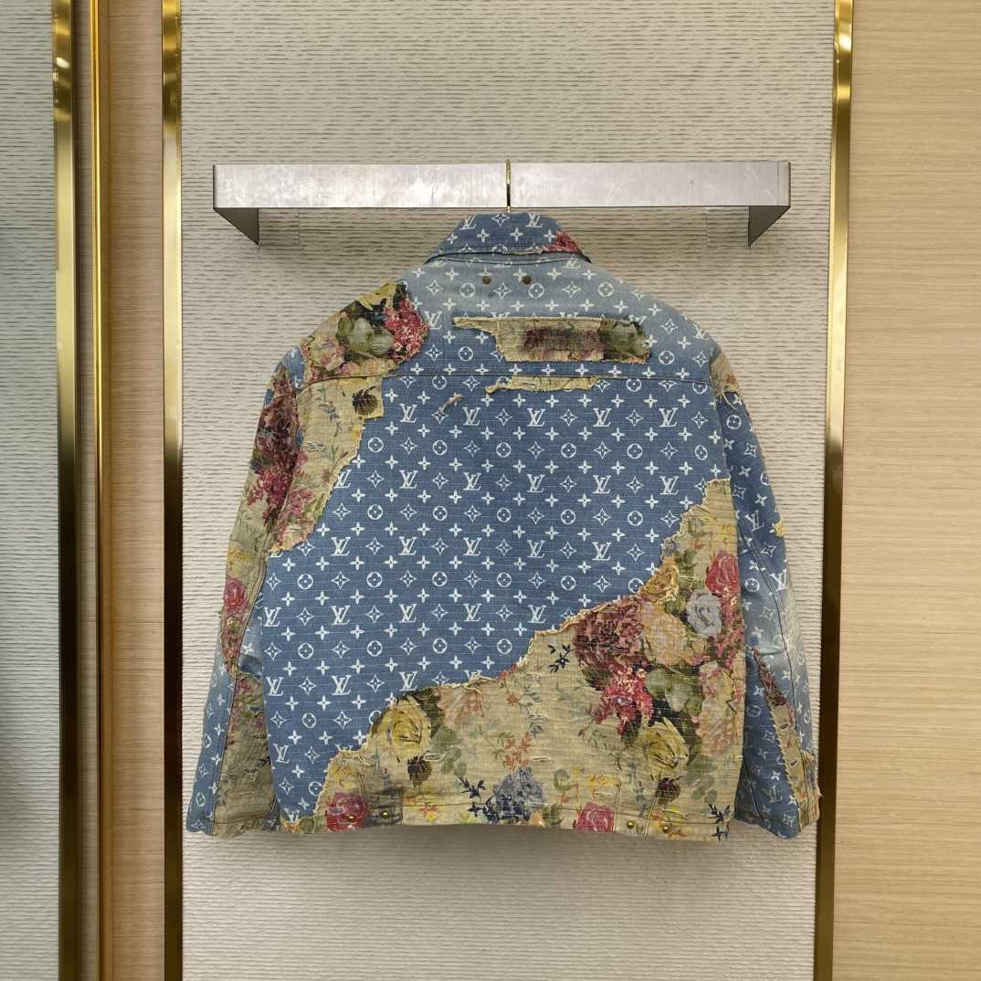 Louis Vuitton Destroyed Workwear Denim Jacket  1AAGQG - DopestKickz
