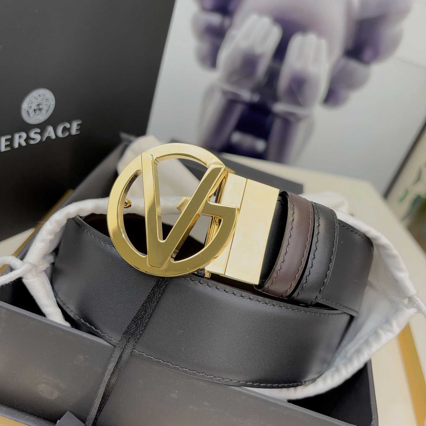 Versace Leather Belt   40mm - DopestKickz