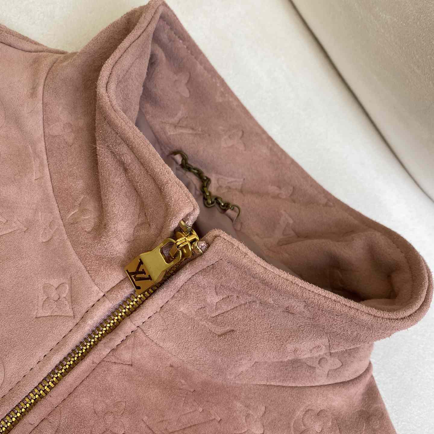 Louis Vuitton Monogram Debossed Leather Tracksuit Jacket   1AHBU4 - DopestKickz