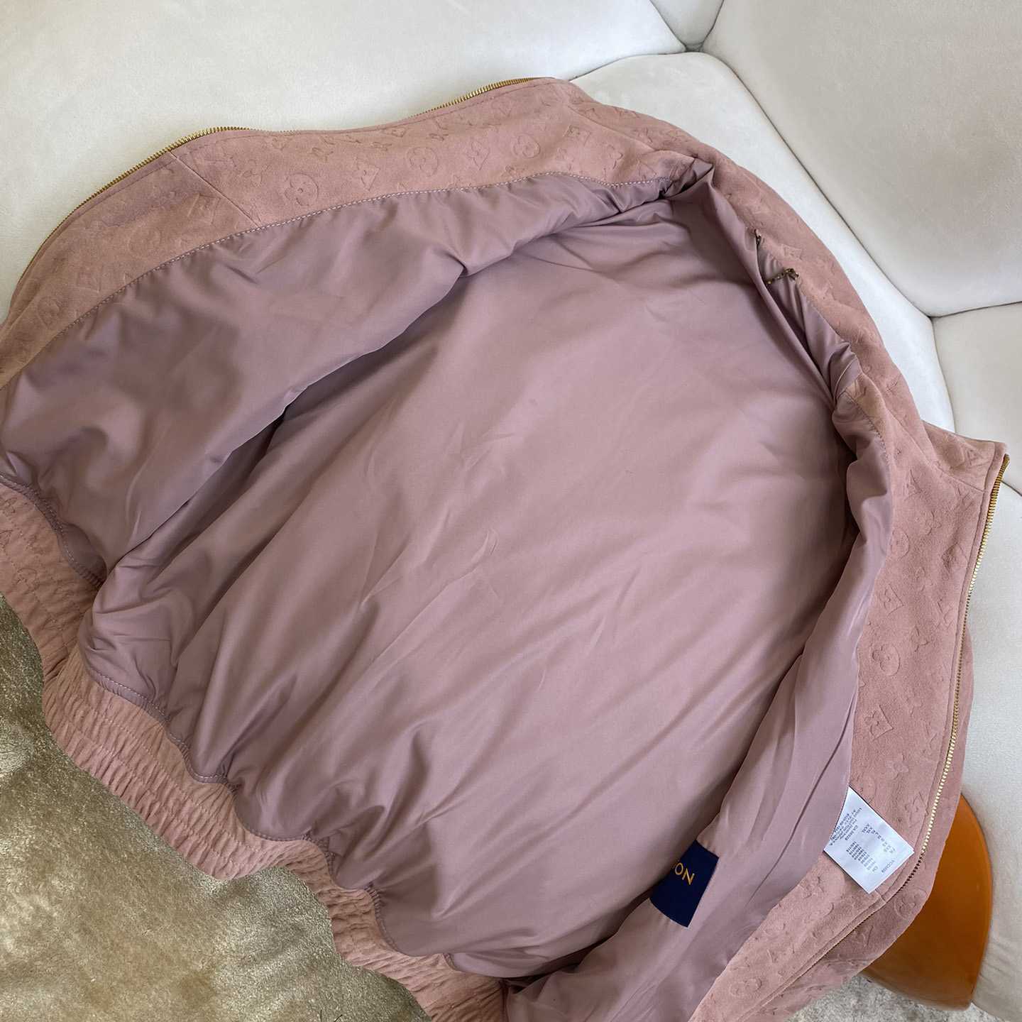 Louis Vuitton Monogram Debossed Leather Tracksuit Jacket   1AHBU4 - DopestKickz