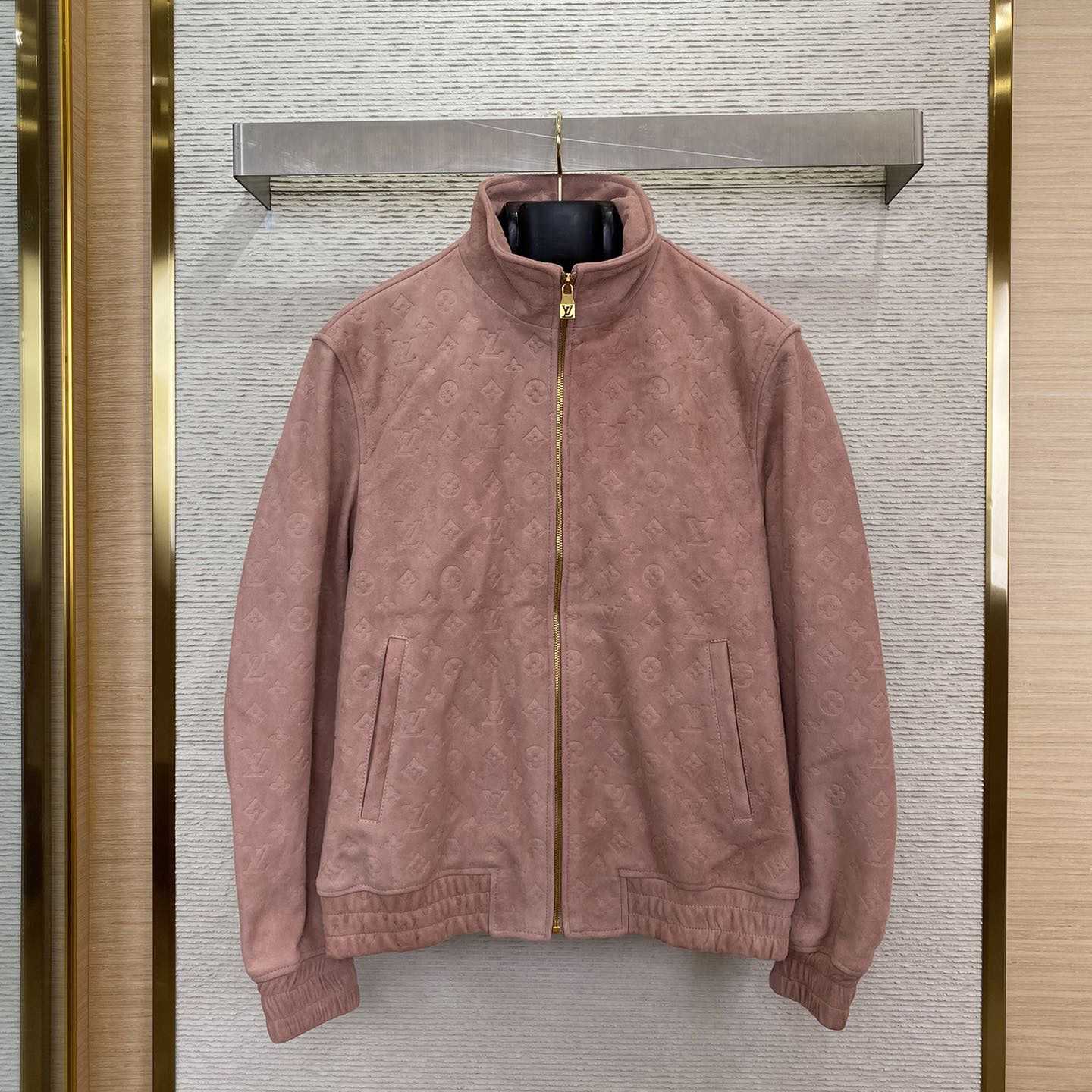 Louis Vuitton Monogram Debossed Leather Tracksuit Jacket   1AHBU4 - DopestKickz