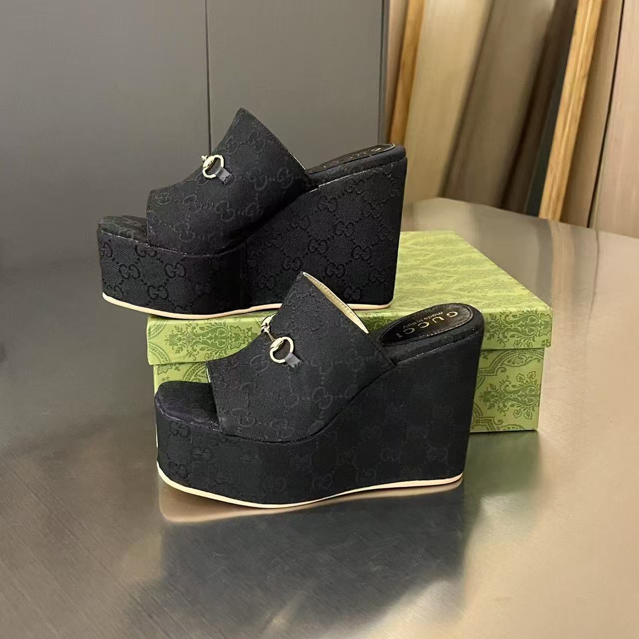 Gucci Women's Wedge Sandal With Horsebit - DopestKickz