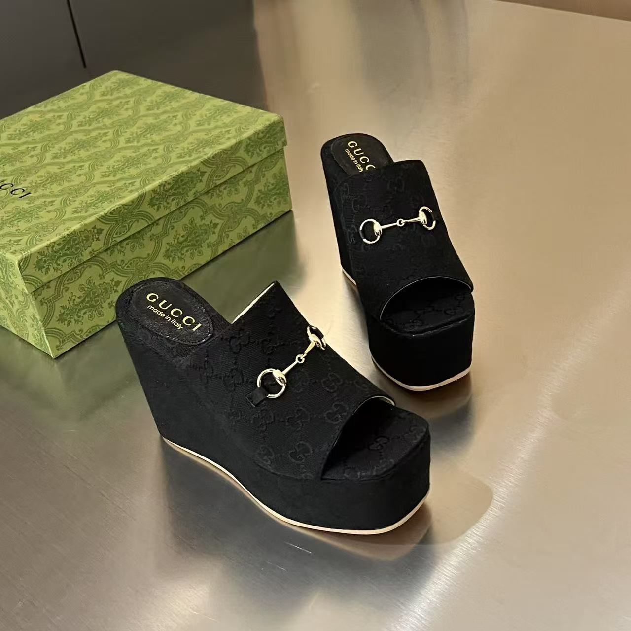 Gucci Women's Wedge Sandal With Horsebit - DopestKickz