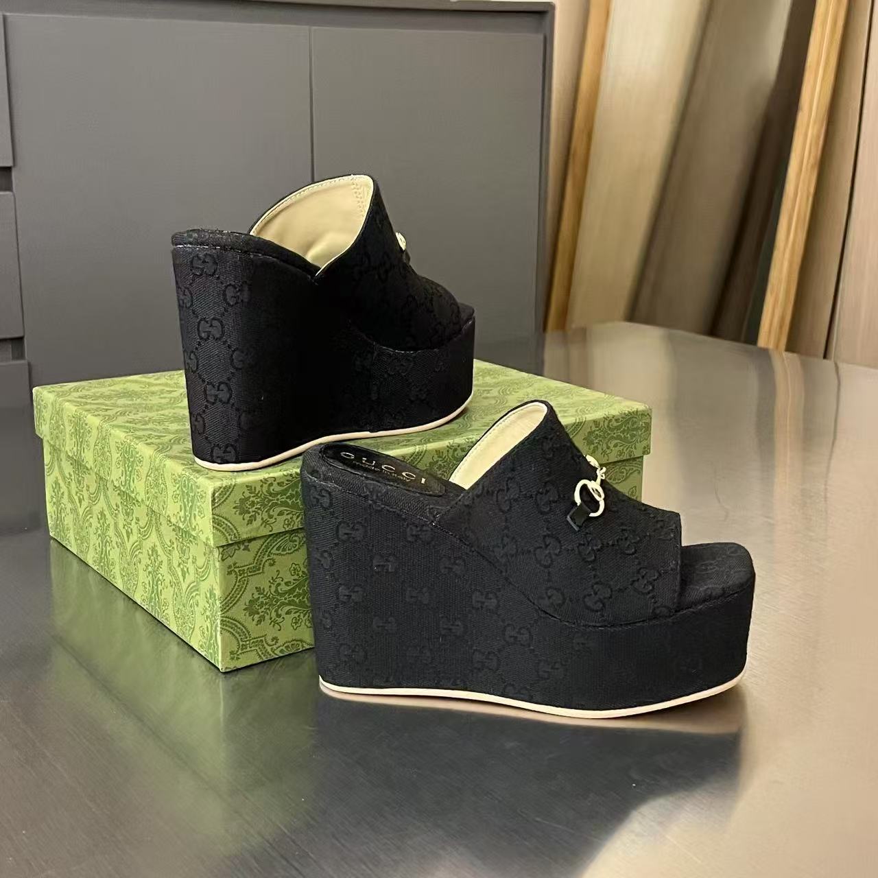 Gucci Women's Wedge Sandal With Horsebit - DopestKickz