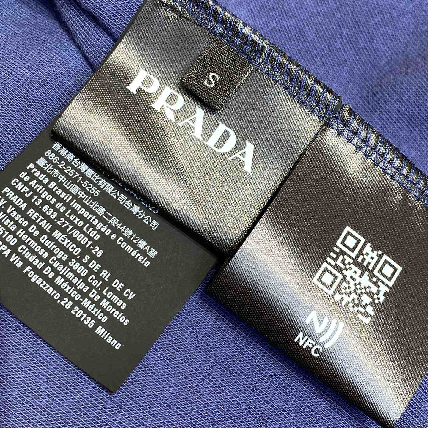 Prada Triangle-logo Terry T-shirt - DopestKickz