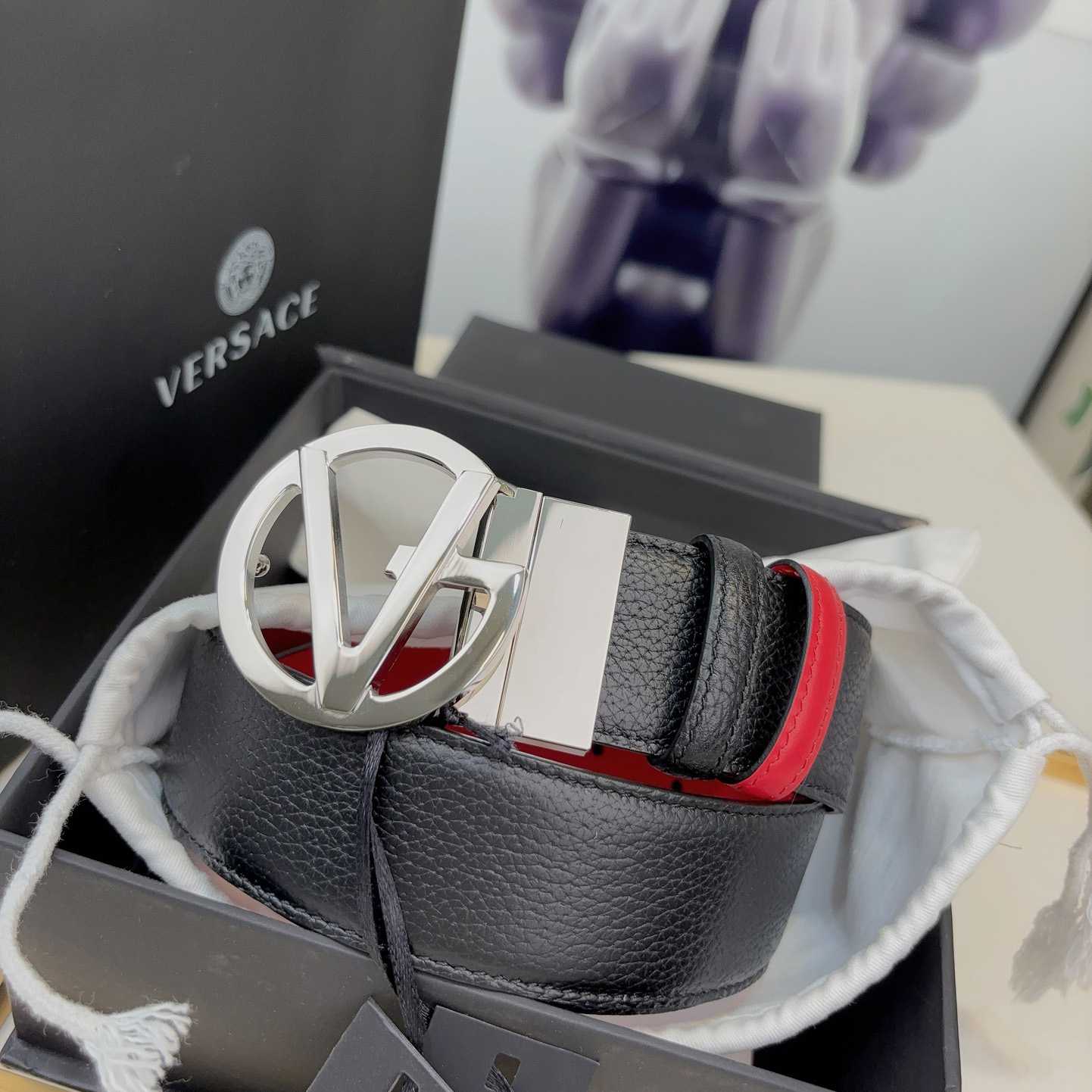 Versace Leather Belt   40mm - DopestKickz