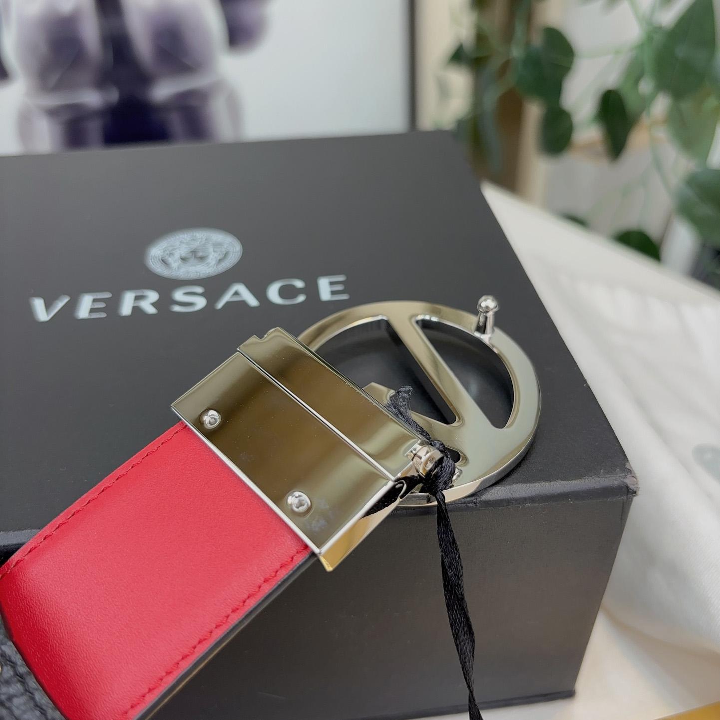 Versace Leather Belt   40mm - DopestKickz