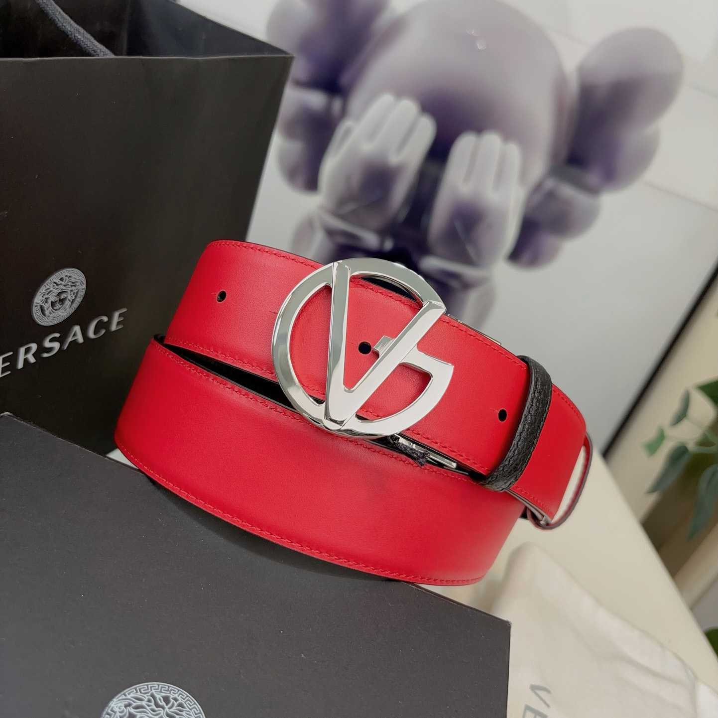 Versace Leather Belt   40mm - DopestKickz