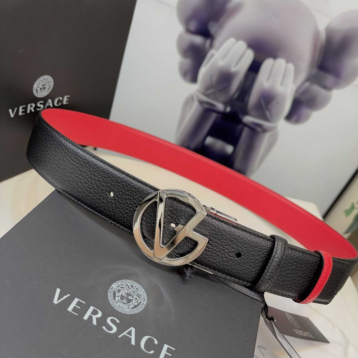Versace Leather Belt   40mm - DopestKickz