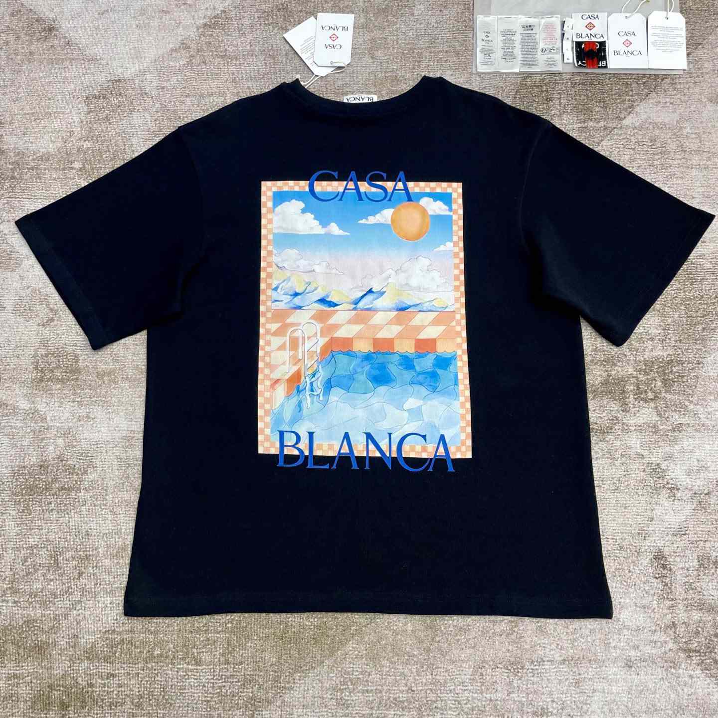 Casablanca Surreal Pool T-shirt   C969 - DopestKickz