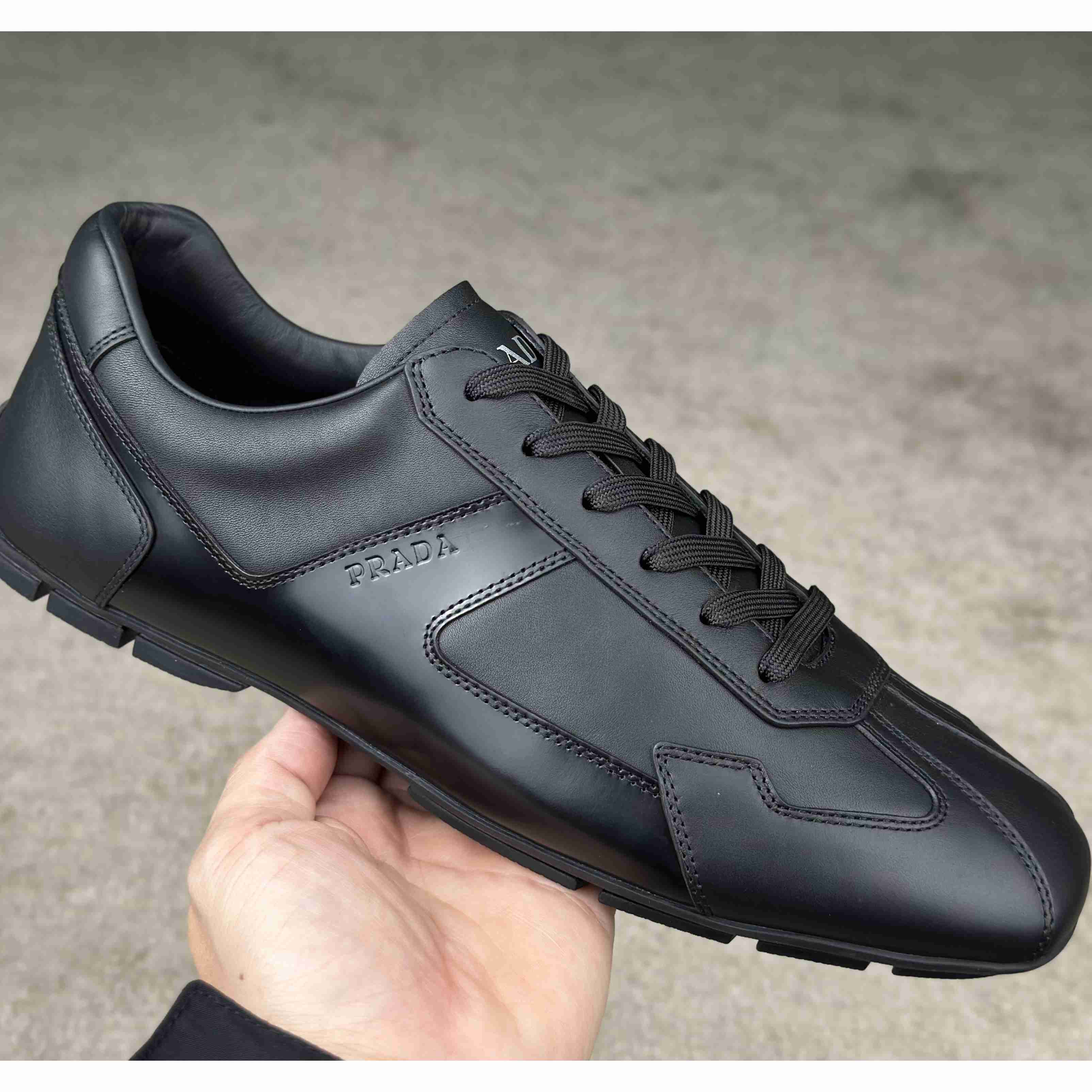 Prada Leather Male Sneaker - DopestKickz