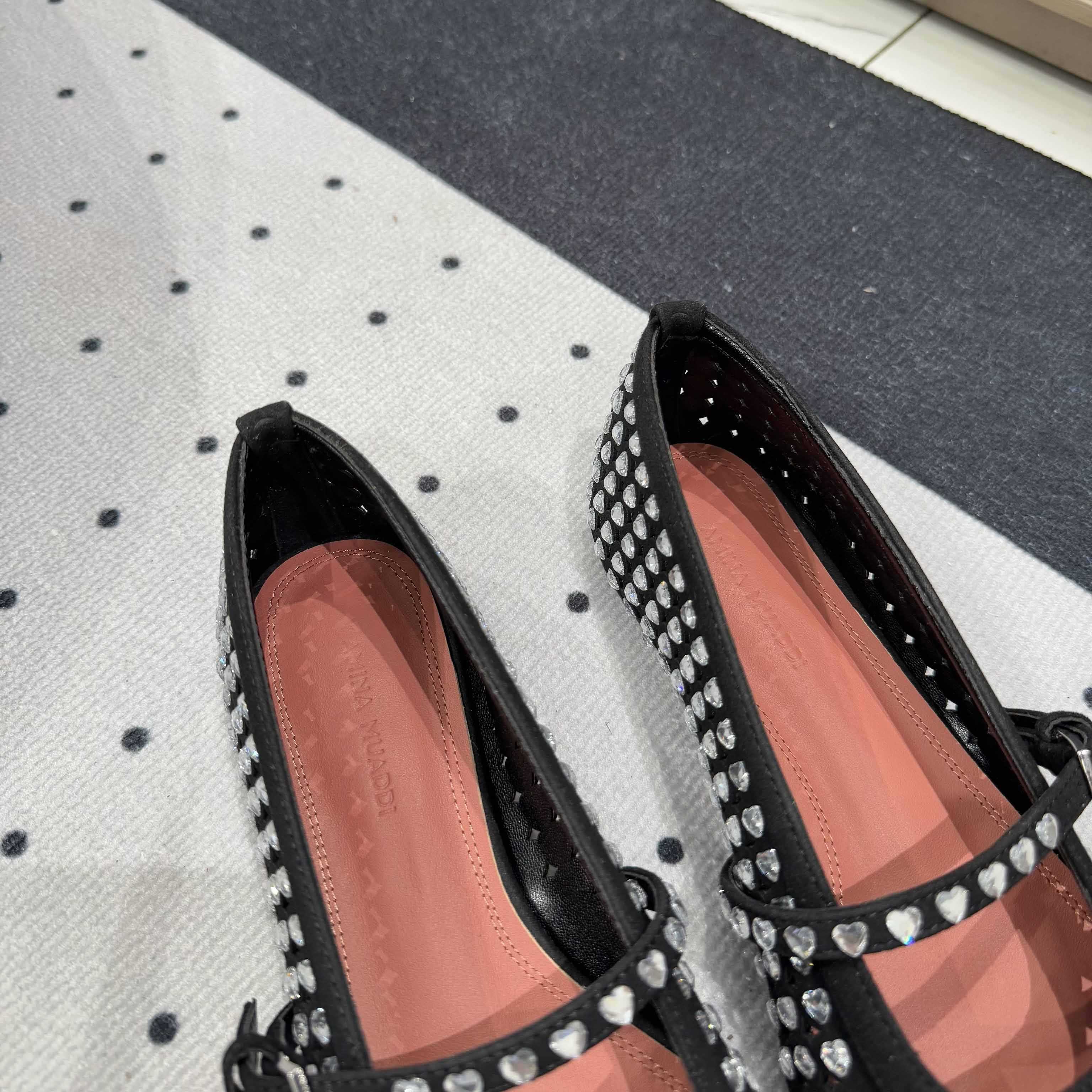 Amina Muaddi Ane Ballerina Shoes - DopestKickz