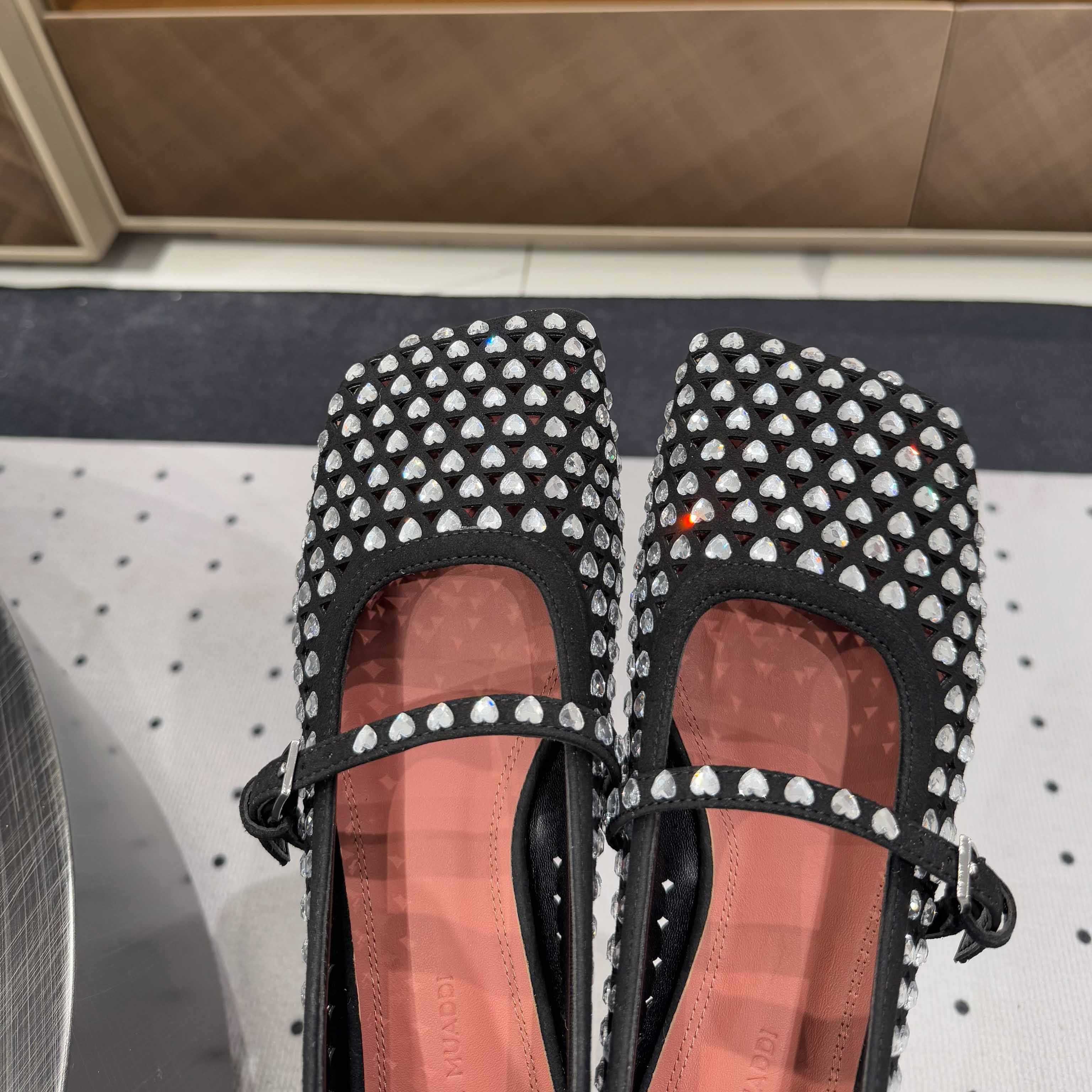 Amina Muaddi Ane Ballerina Shoes - DopestKickz