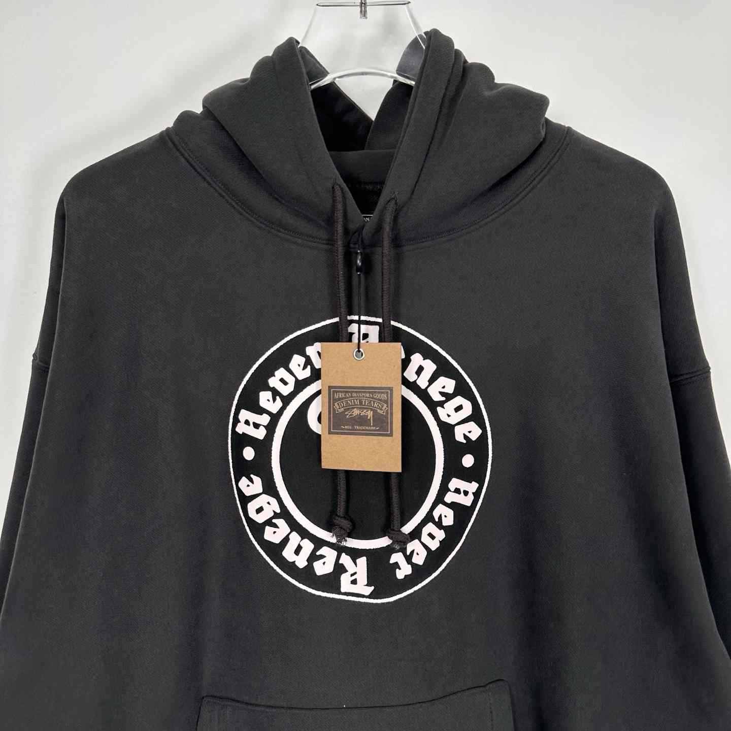 Denim Tears x Stussy Never Renege Hoodie Black - DopestKickz