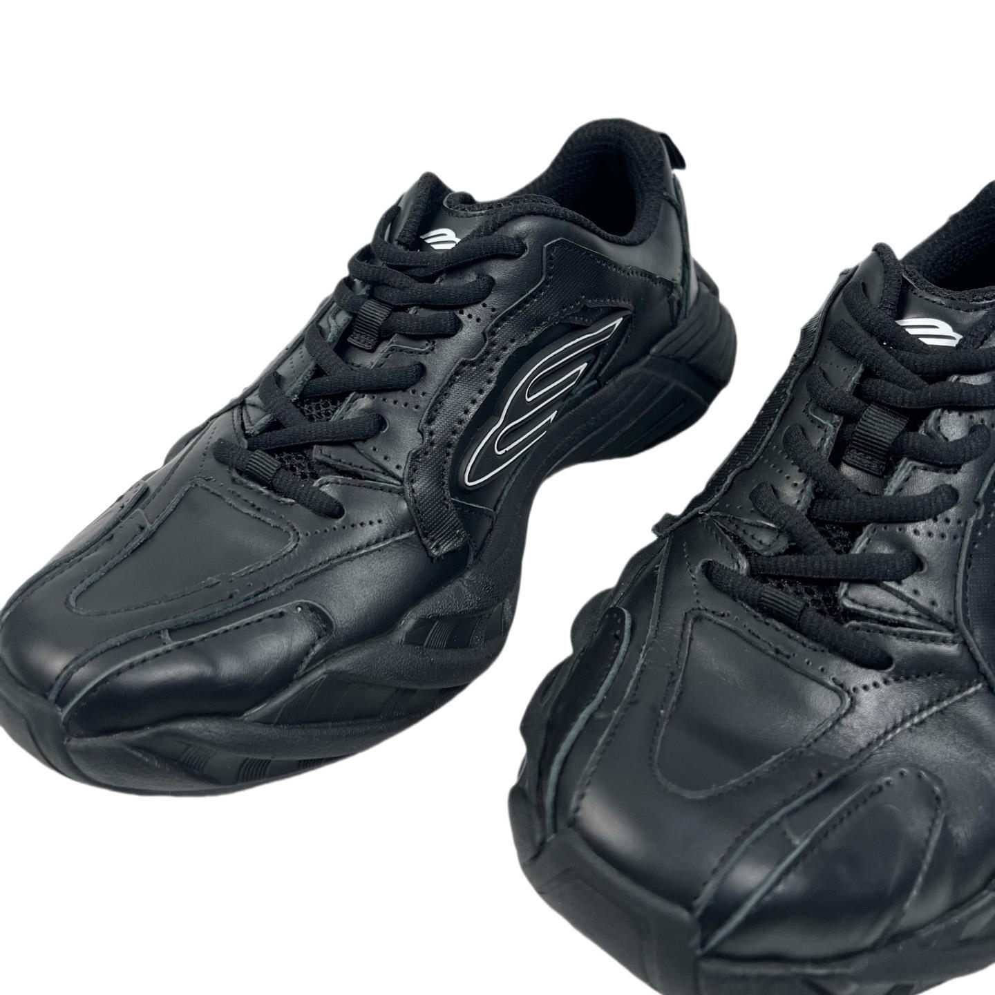 Balenciaga Monday Shoe In Black Cowskin And Polyester - DopestKickz
