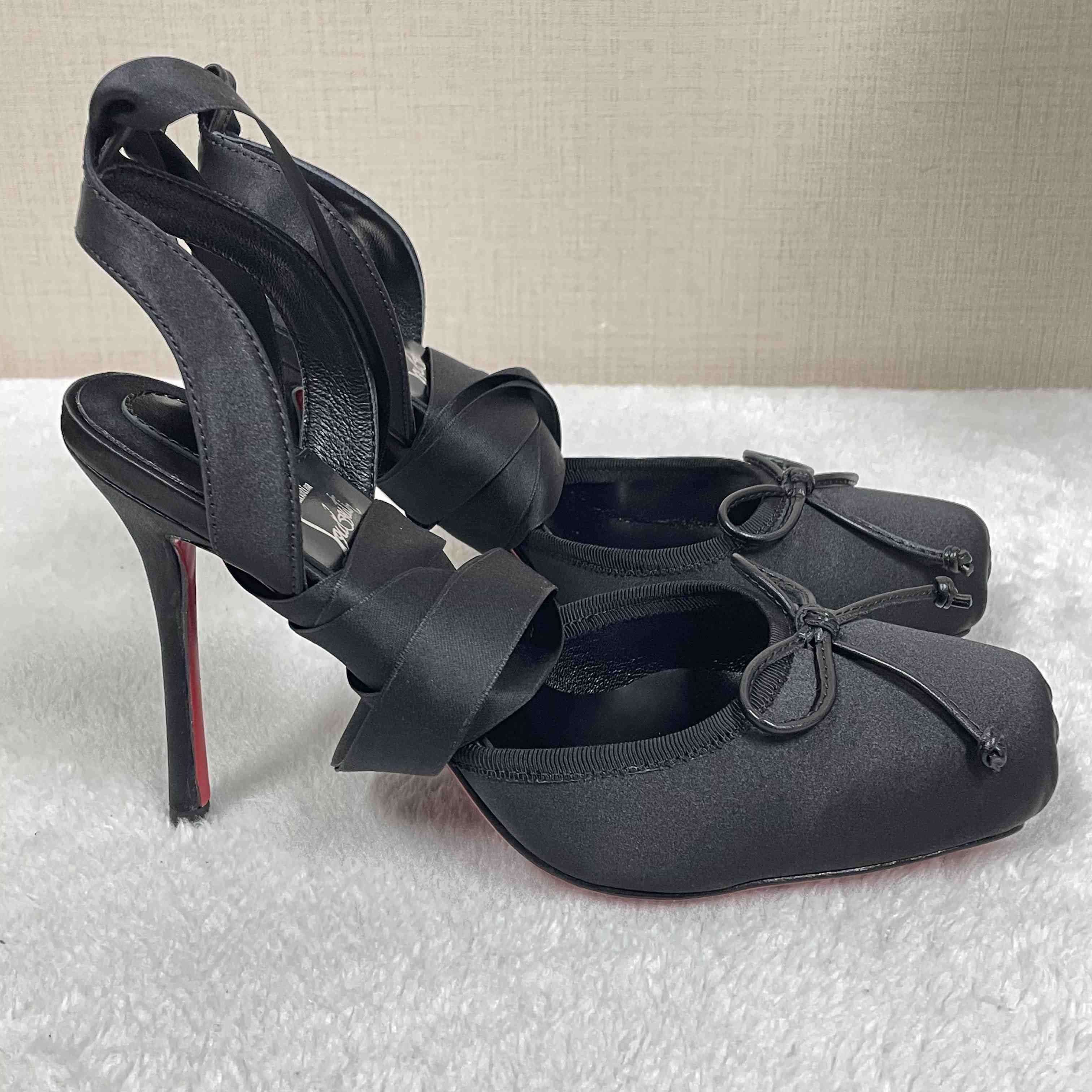 Christian Louboutin Cassia Lace-Up Slingback Pumps - DopestKickz