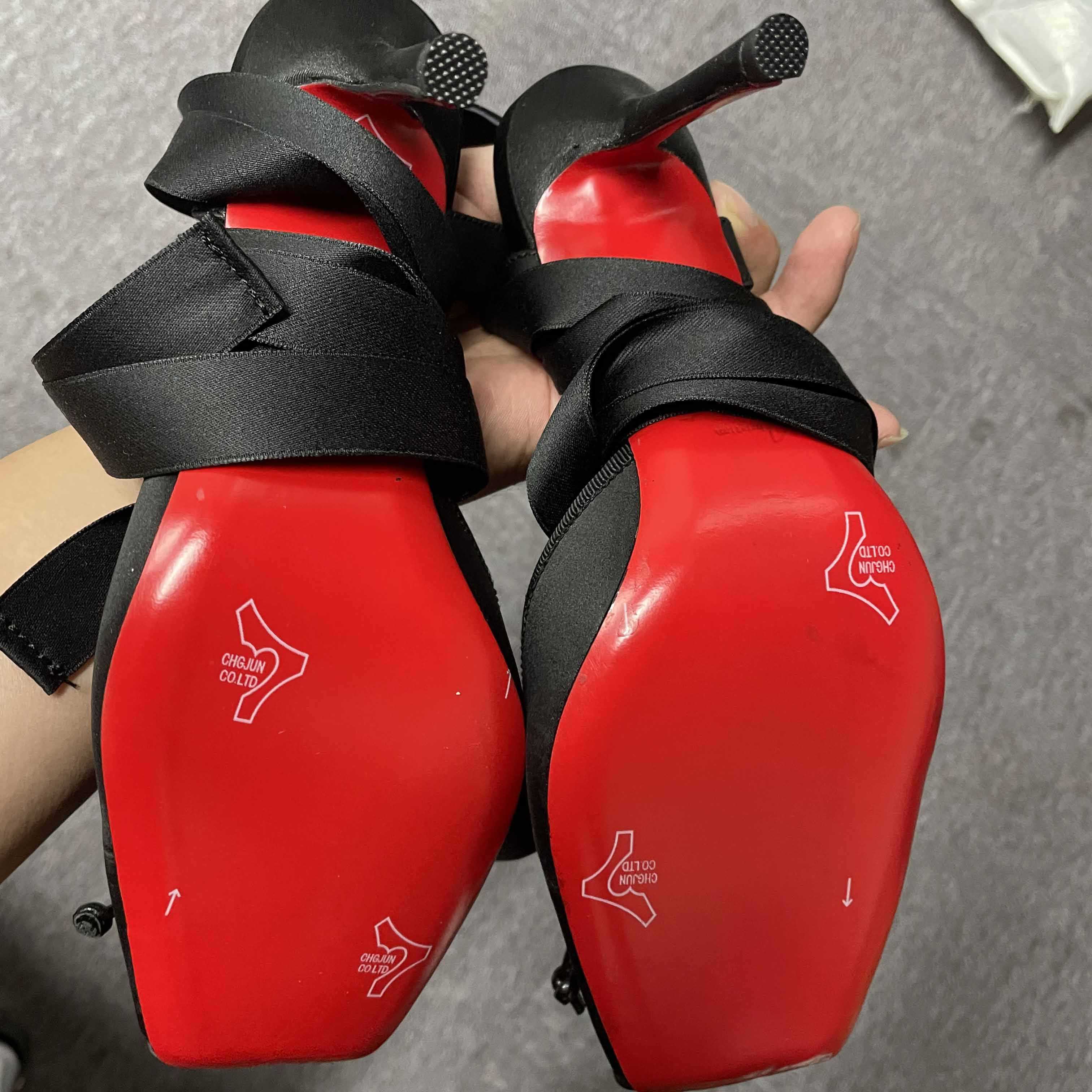 Christian Louboutin Cassia Lace-Up Slingback Pumps - DopestKickz