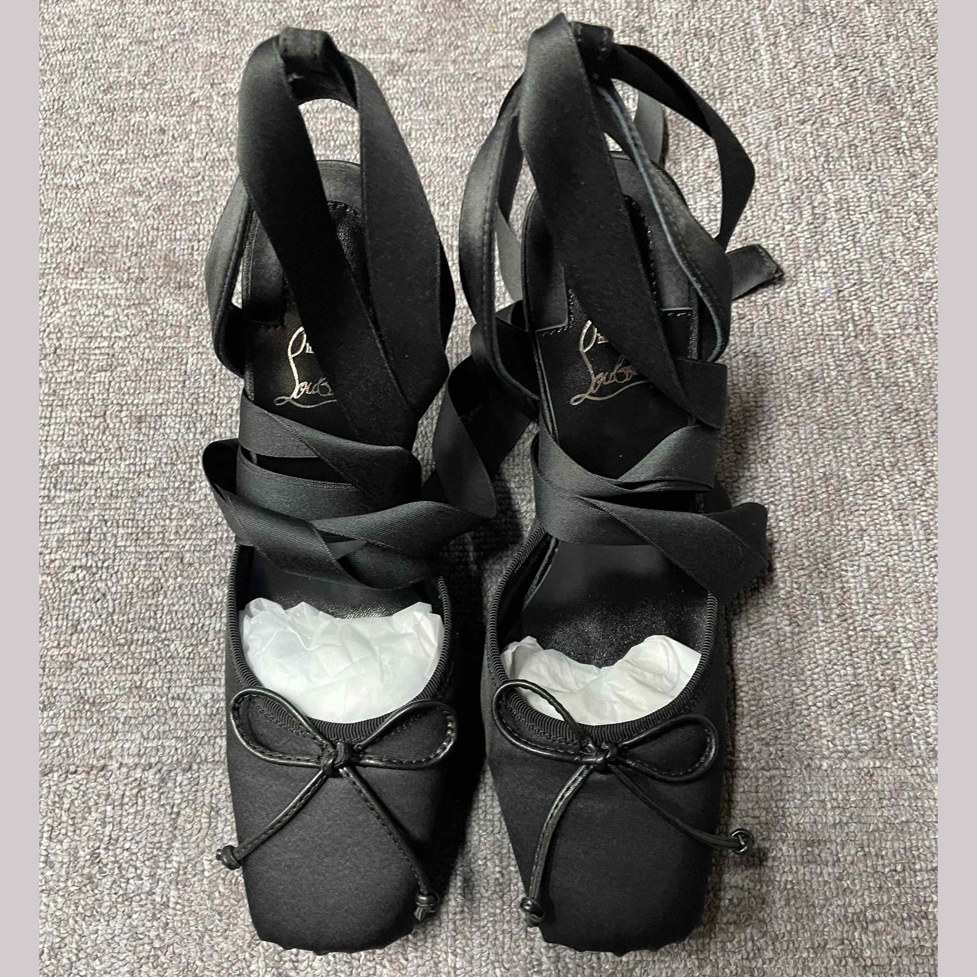 Christian Louboutin Cassia Lace-Up Slingback Pumps - DopestKickz