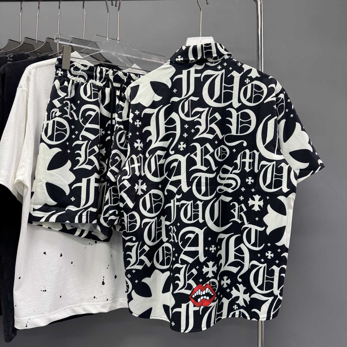 Chrome Heart Shirt & Shorts - DopestKickz