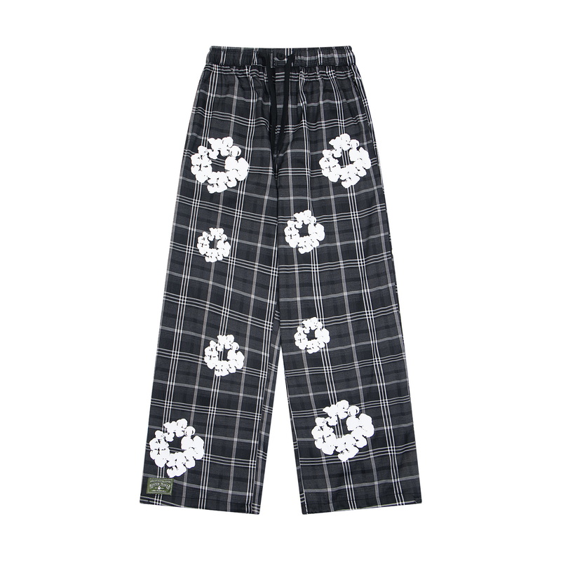 Denim Tears Wreath Pajama Pants 'Grey' - DopestKickz