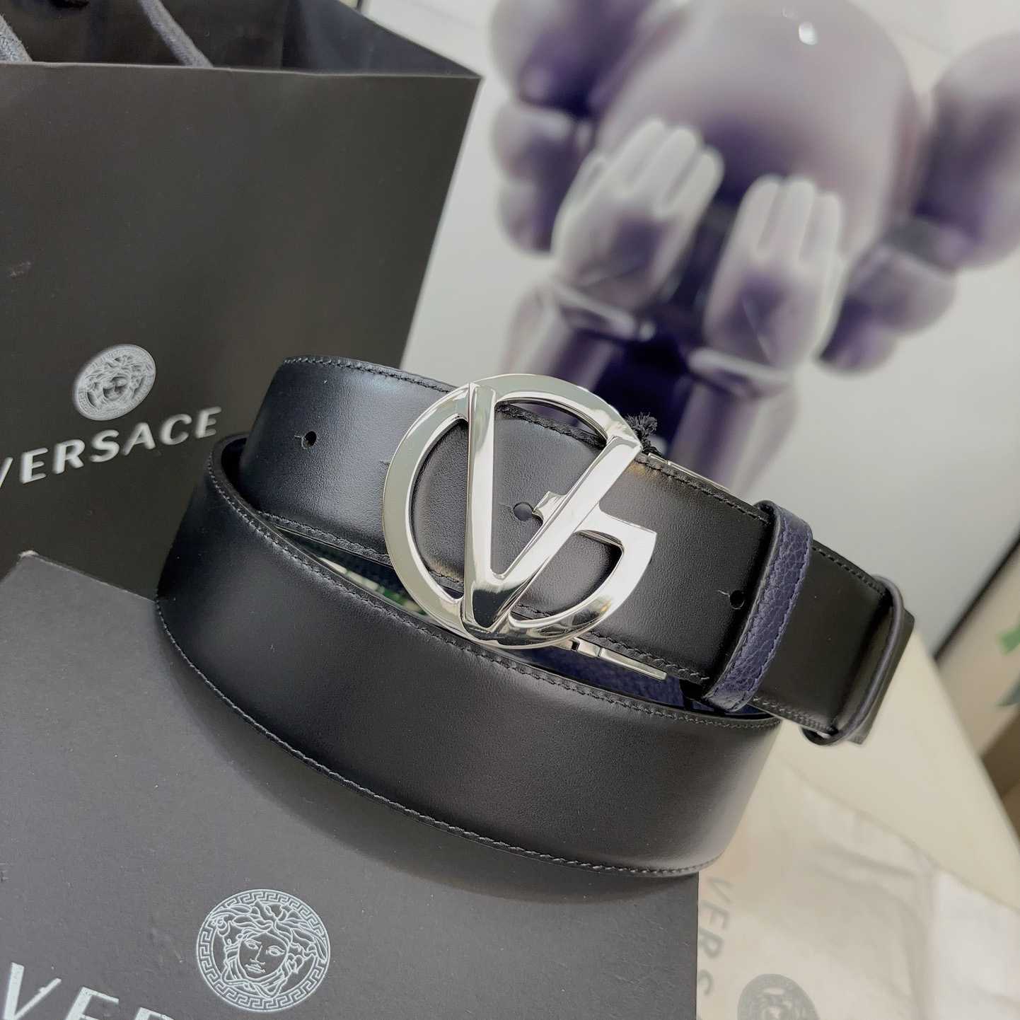 Versace Leather Belt   40mm - DopestKickz