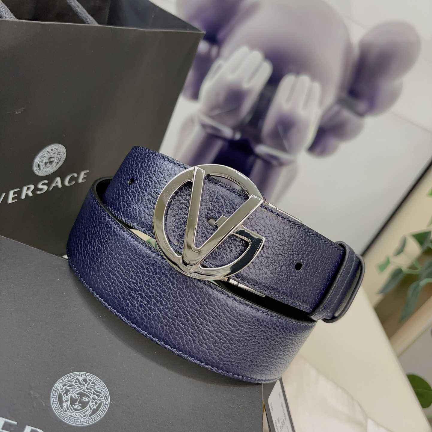 Versace Leather Belt   40mm - DopestKickz