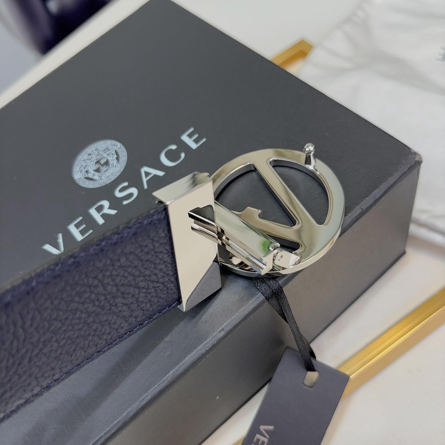 Versace Leather Belt   40mm - DopestKickz