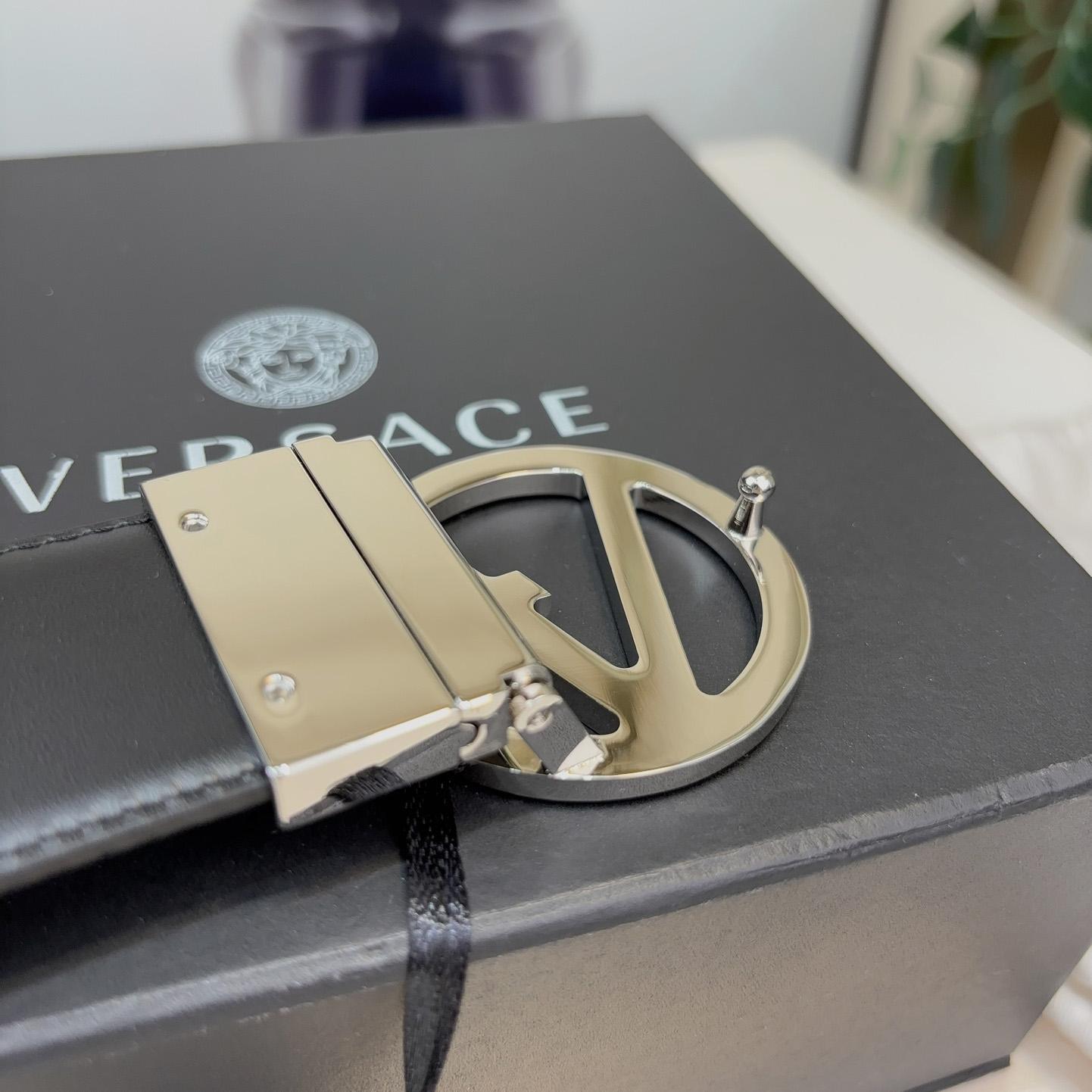 Versace Leather Belt   40mm - DopestKickz