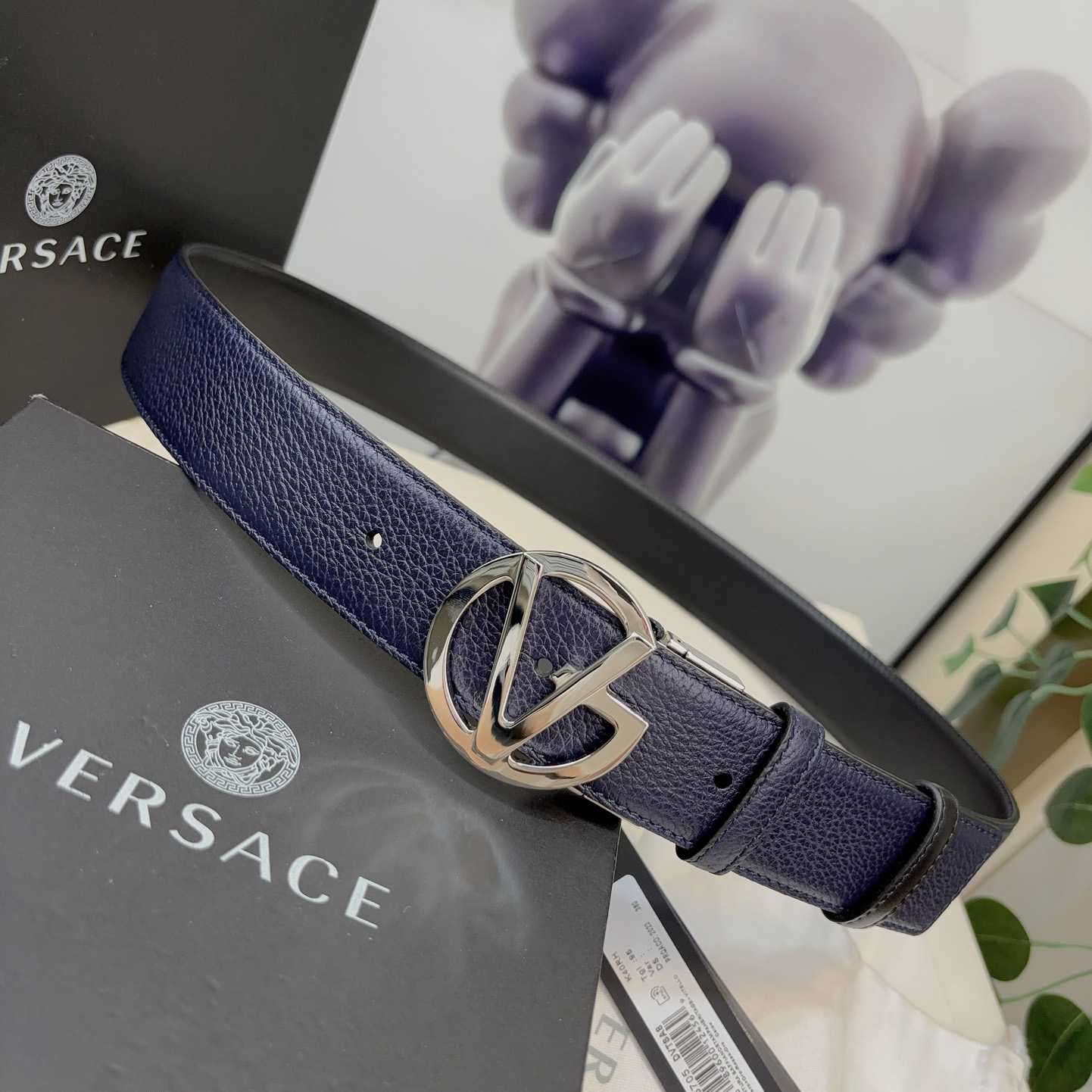 Versace Leather Belt   40mm - DopestKickz