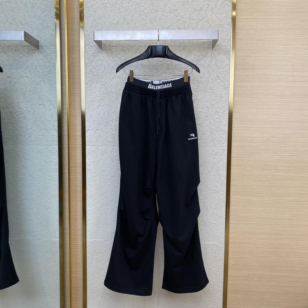 Balenciaga New Sporty B Trompe L'oeil Waistband Baggy Sweatpants - DopestKickz