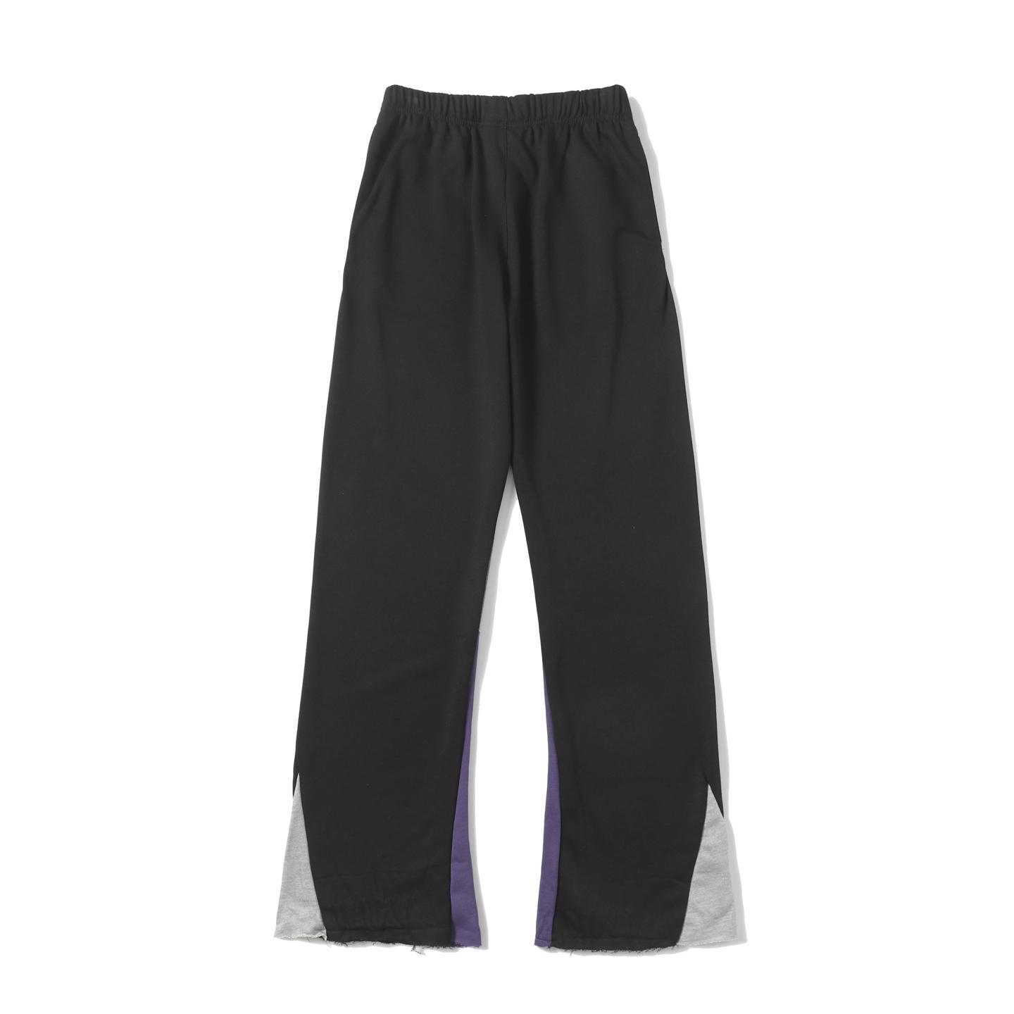 Gallery Dept. Flared Denim-Panelled Logo-Print Cotton-Jersey Sweatpants - DopestKickz