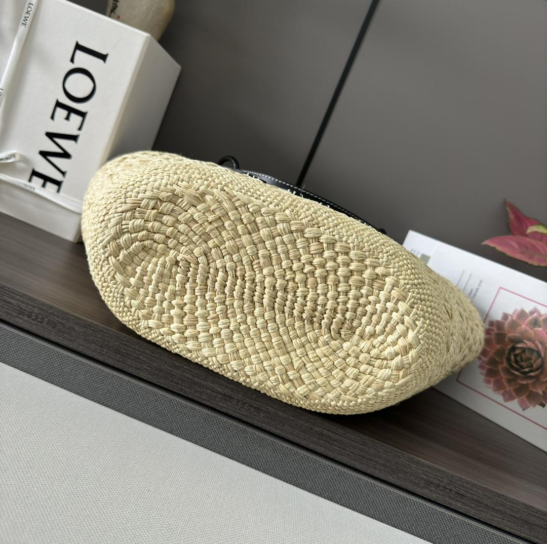 Loewe Medium Anagram Basket Bag In Iraca Palm And Calfskin - DopestKickz