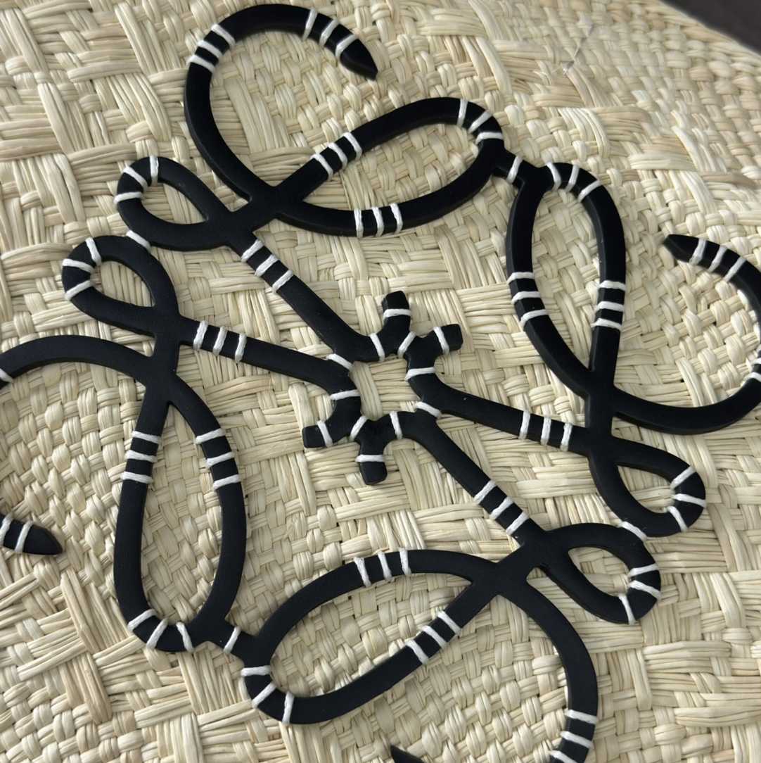 Loewe Medium Anagram Basket Bag In Iraca Palm And Calfskin - DopestKickz