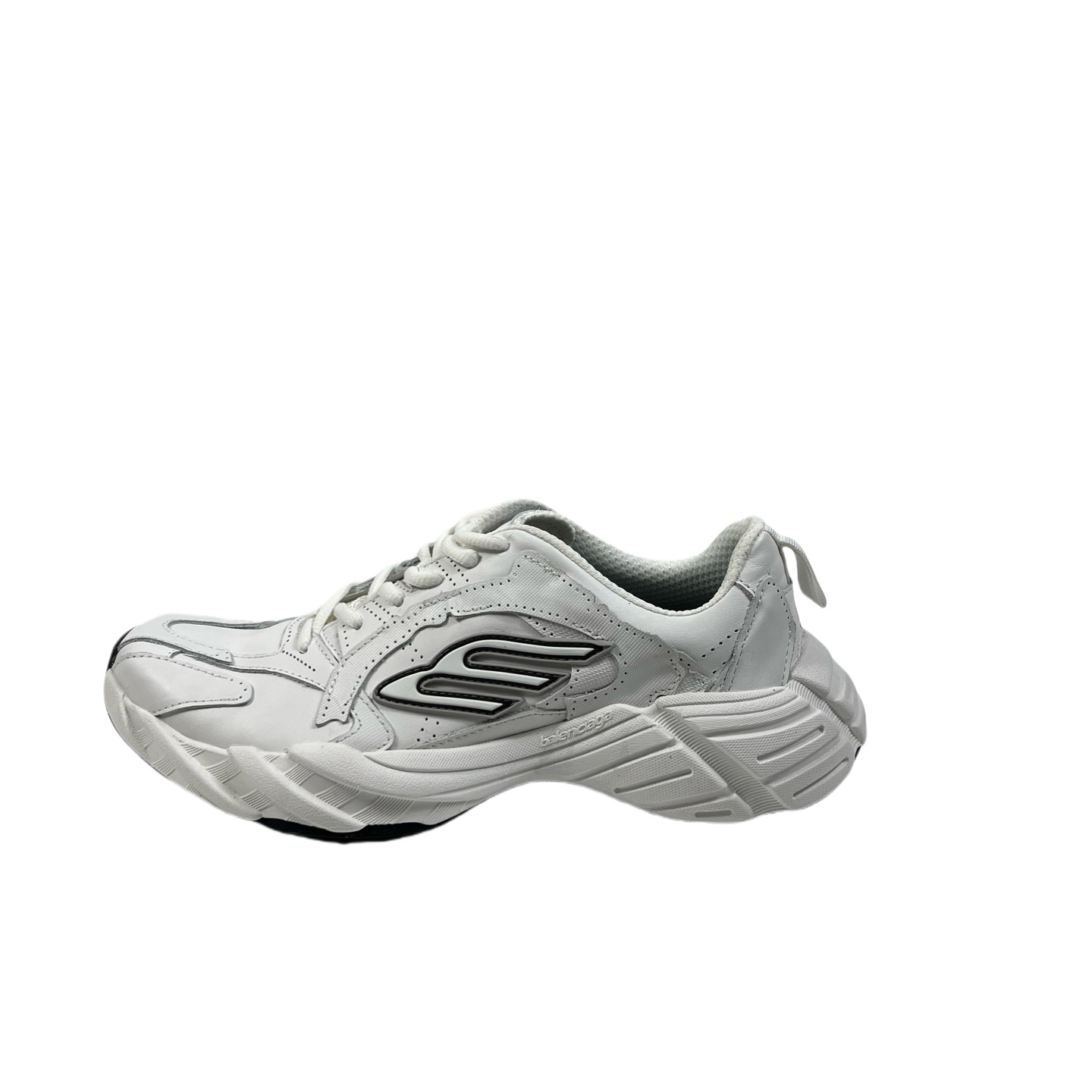 Balenciaga Monday Shoe In White,black And Grey Cowskin And Polyester - DopestKickz