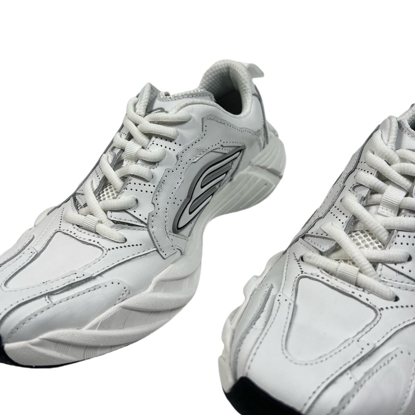 Balenciaga Monday Shoe In White,black And Grey Cowskin And Polyester - DopestKickz