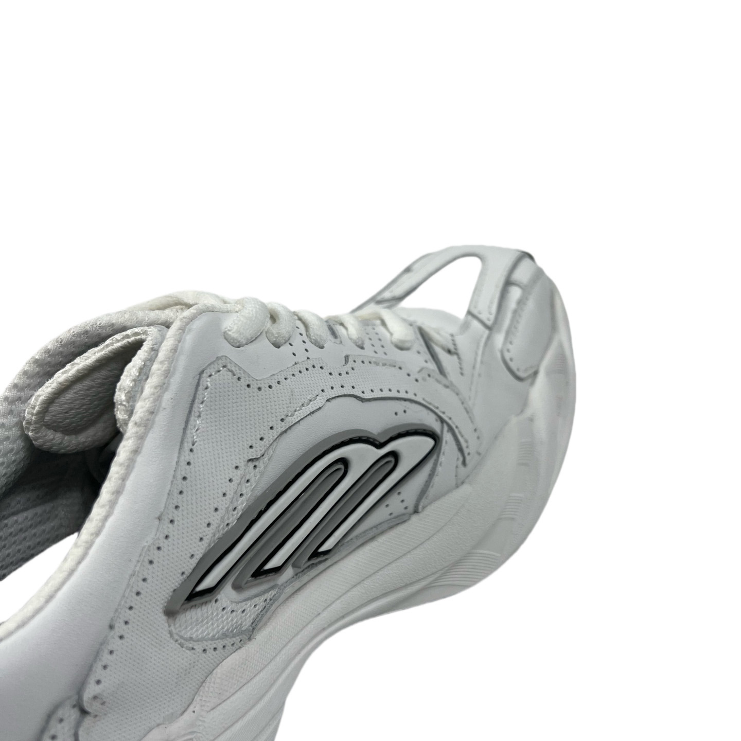 Balenciaga Monday Shoe In White,black And Grey Cowskin And Polyester - DopestKickz