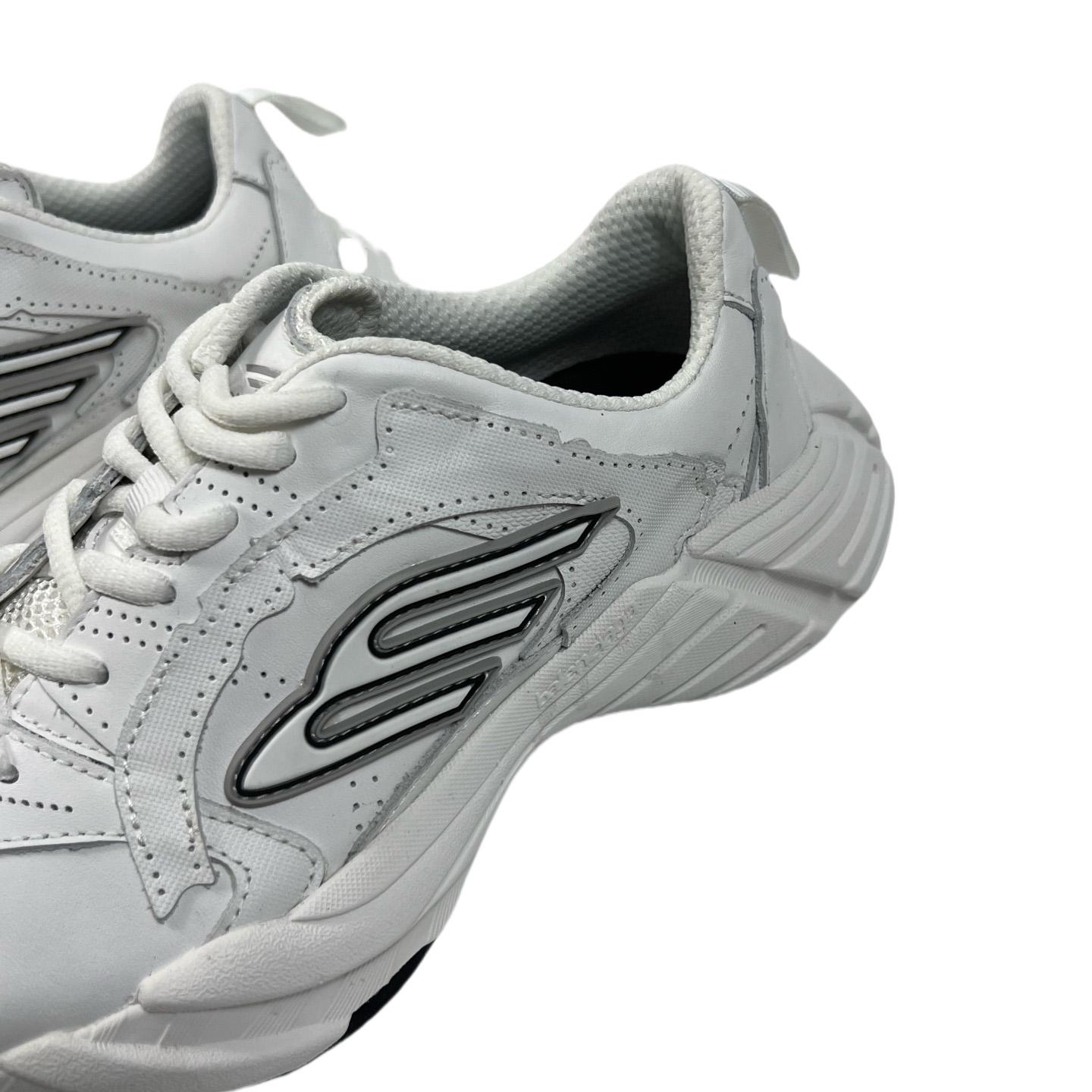 Balenciaga Monday Shoe In White,black And Grey Cowskin And Polyester - DopestKickz