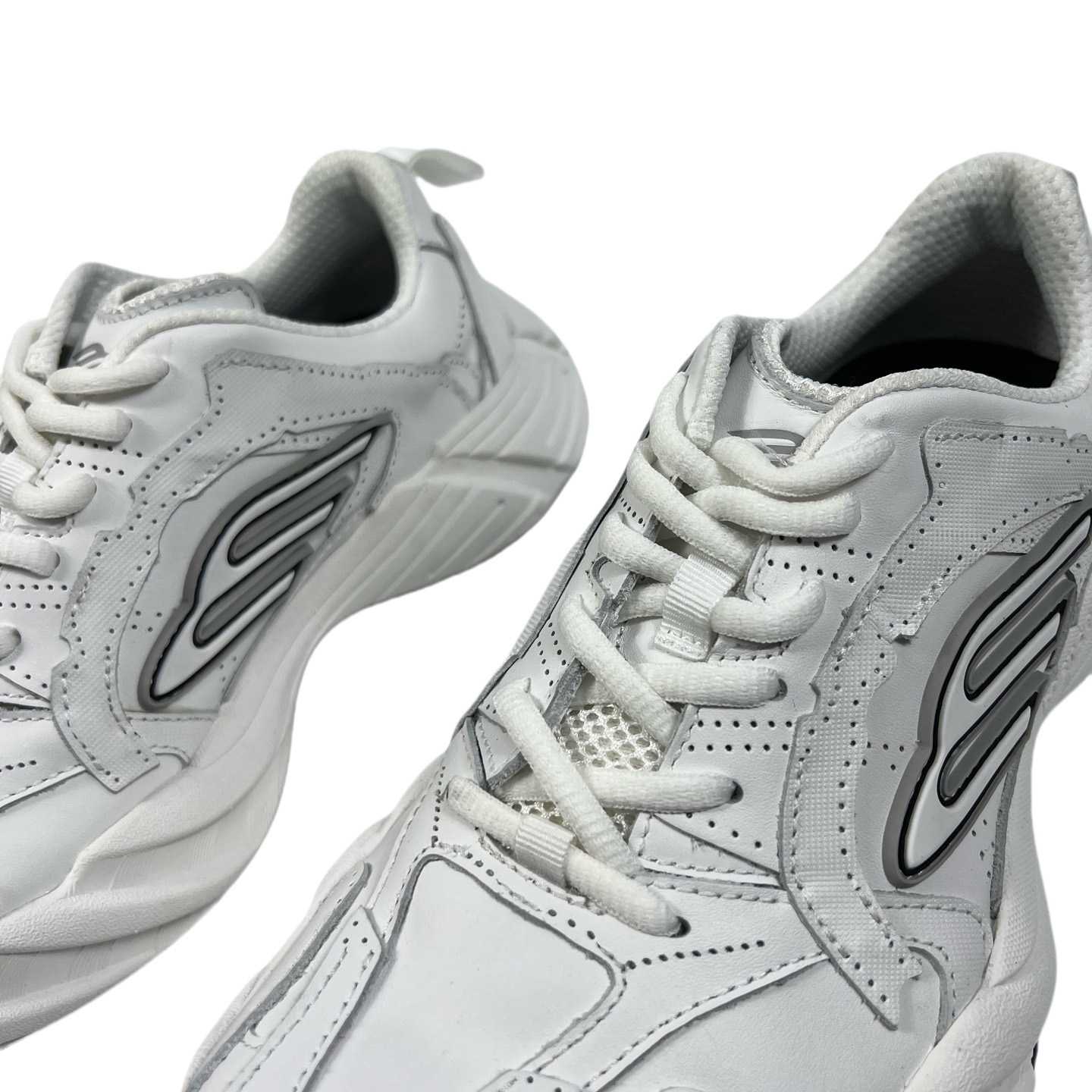 Balenciaga Monday Shoe In White,black And Grey Cowskin And Polyester - DopestKickz