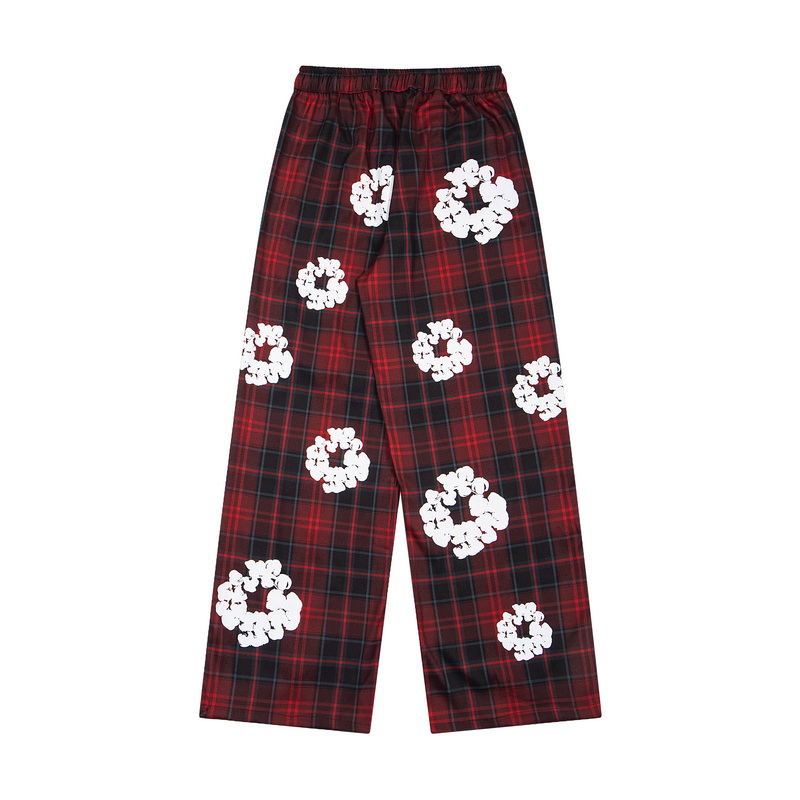 Denim Tears Wreath Pajama Pants 'Red' - DopestKickz