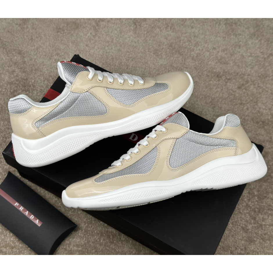 Prada America's Cup Patent Leather And Bike Fabric Sneakers - DopestKickz