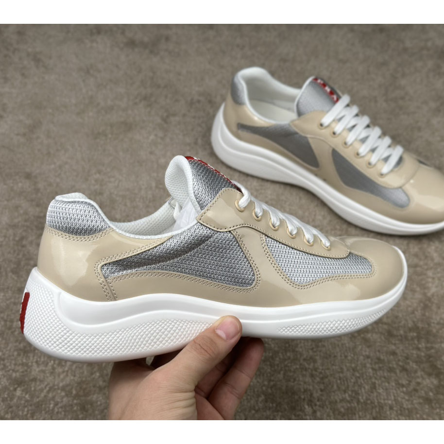 Prada America's Cup Patent Leather And Bike Fabric Sneakers - DopestKickz