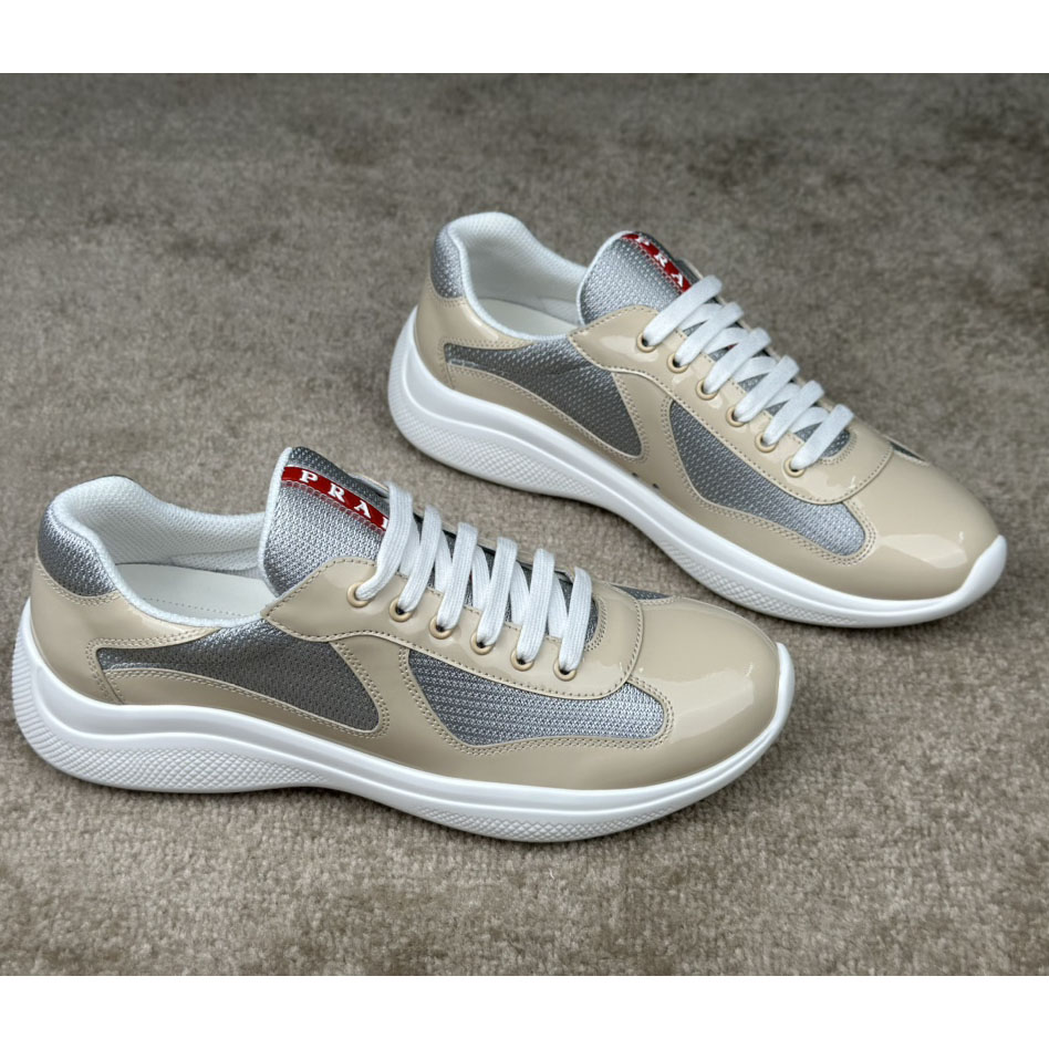 Prada America's Cup Patent Leather And Bike Fabric Sneakers - DopestKickz