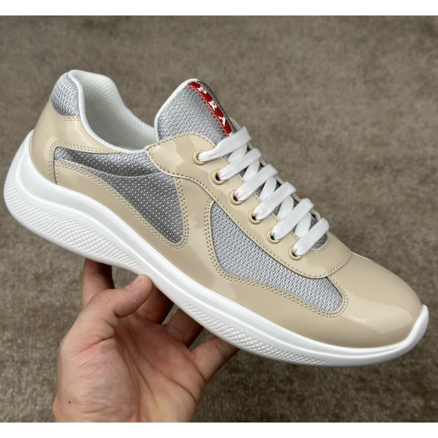 Prada America's Cup Patent Leather And Bike Fabric Sneakers - DopestKickz