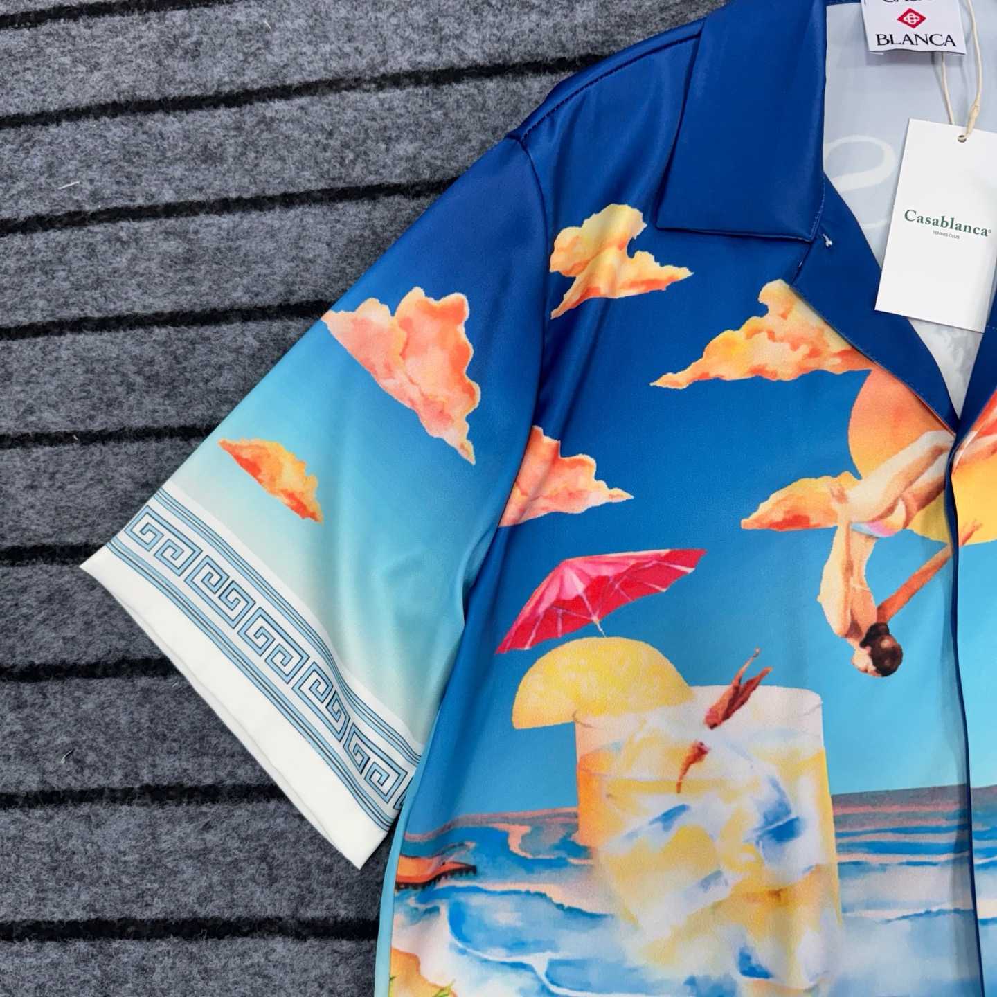 Casablanca Cuban Short Sleeve Silk Shirt - DopestKickz