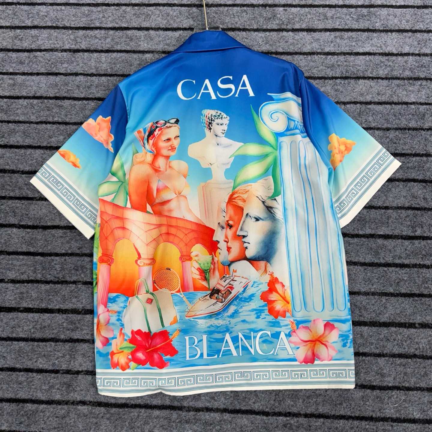 Casablanca Cuban Short Sleeve Silk Shirt - DopestKickz