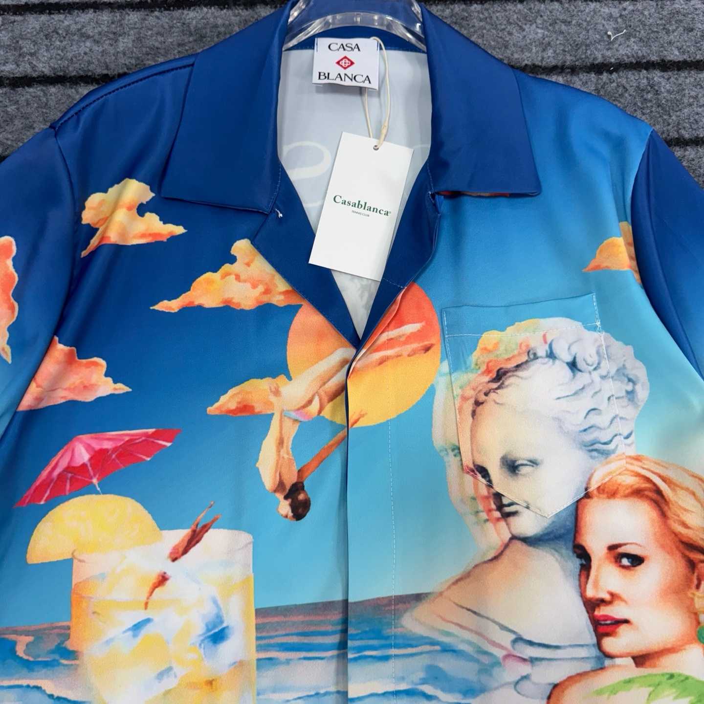 Casablanca Cuban Short Sleeve Silk Shirt - DopestKickz